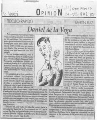 Daniel de la Vega  [artículo] Martín Ruiz.