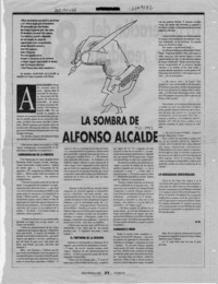 La sombra de Alfonso Alcalde  [artículo] V. V.