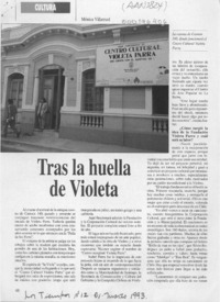 Tras la huella de Violeta  [artículo] Mónica Villarroel.