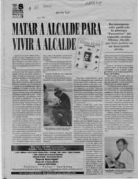 Matar a Alcalde para vivir a Alcalde  [artículo] Galo Gálvez.