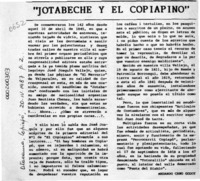 "Jotabeche y El Copiapino"  [artículo] Medardo Cano Godoy.