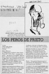 Los peros de Prieto  [artículo] Arturo Valdés Phillips.