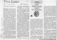 Viva Laura  [artículo] Luis Vargas Saavedra.