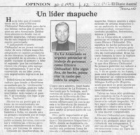 Un líder mapuche  [artículo] Benjamín Vogel.