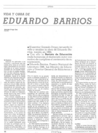 Vida y obra de Eduardo Barrios