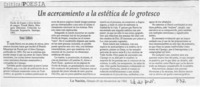 Un acercamiento a la estética de lo grotesco  [artículo] Teresa Calderón.