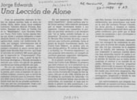 Una lección de Alone