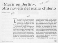 "Morir en Berlín", otra novela del exilio chileno  [artículo] Antonio Avaria.