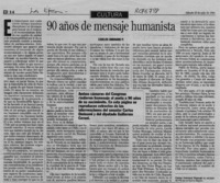 90 años de mensaje humamista  [artículo] Carlos Ominami P.