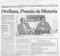 Orellana, Premio de Historia  [artículo].