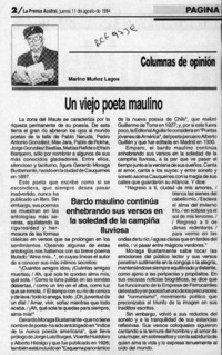 Un viejo poeta maulino  [artículo] Marino Muñoz Lagos.