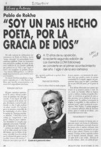 "Soy un país hecho poeta, por la gracia de Dios"  [artículo] Floridor Pérez.