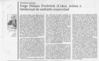 Jorge Délano Frederick (Coke), artista e intelectual de múltiple creatividad  [artículo] José María Palacios.