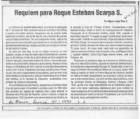 Réquiem para Roque Esteban Scarpa S.  [artículo] Miguel Angel Díaz A.