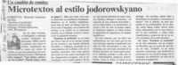 Microtextos al estilo jodorowskyano