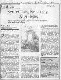 Sentencias, relatos y algo más  [artículo] Javier Edwards Renard.