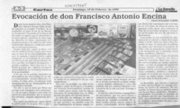 Evocación de don Francisco Antonio Encina  [artículo] Hugo Rolando Cortés.