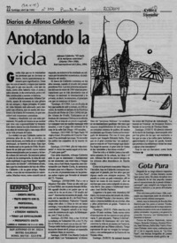 Anotando la vida  [artículo] Jaime Valdivieso.