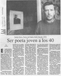 Ser poeta joven a los 40  [artículo] I. I.