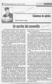 Un escritor del conventillo  [artículo] Marino Muñoz Lagos.