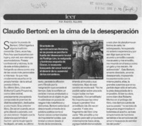 Claudio Bertoni, en la cima de la desesperación