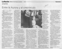 Entre la Aurora y el crepúsculo  [artículo] Enrique Ramírez Capello