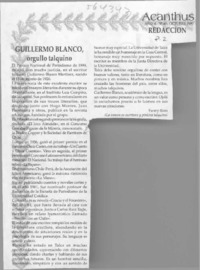 Guillermo Blanco, orgullo talquino  [artículo] Fanny Ross