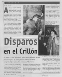 Disparos en el crillón  [artículo] Rodrigo Miranda