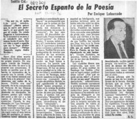 El Secreto espanto de la poesía  [artículo]