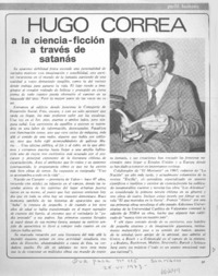 Hugo Correa a la ciencia-ficción a través de satanás : [Entrevista]