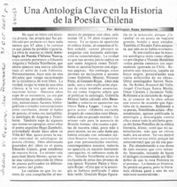 Una antología clave en la historia de la poesía chilena