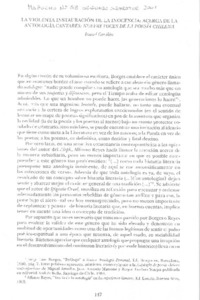 La violenta instauracion de la inocencia: acerca de la antologia Cantares: nuevas voces de la poesía chilena