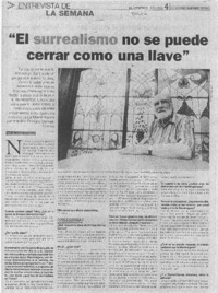 "El surrealismo no se puede cerrar como una llave" (entrevista)