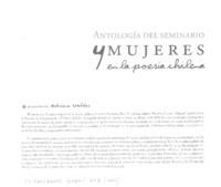 Antología del seminario 4 mujeres en la poesía chilena