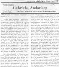 Gabriela, andariega