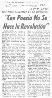 Con poesía no se hace la revolución".