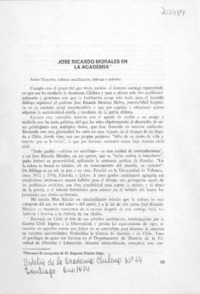 José Ricardo Morales en la Academia