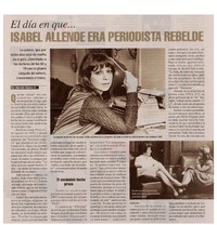 Isabel Allende era periodista rebelde