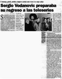 Sergio Vodanovic preparaba su regreso a las teleseries