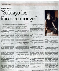 Subrayo lo libros con rouge" [entrevistas]