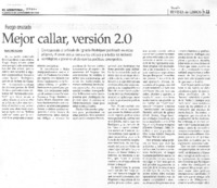 Mejor callar, versión 2.0