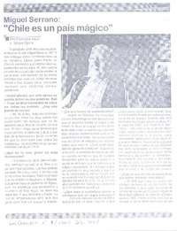 "Chile es un país mágico" [entrevista[