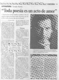 "Toda poesía es un acto de amor".