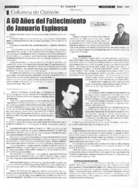 A 60 años del fallecimiento de Januario Espinosa