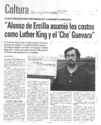 "Alonso de Ercilla asumió los costos como Luther King y el "Che" Guevara"
