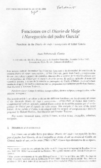 Funciones en el Diario de viaje i navegación del Padre García