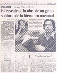 El recate de la obra de un genio solitario de la literatura nacional