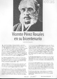 Vicente Pérez Rosales en su bicentenario