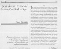 José Angel Cuevas, Maxim, otro rock en sepia  [artículo] Yanko González