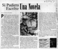 Si pudiera escribir una novela  [artículo] Luis Vargas Saavedra